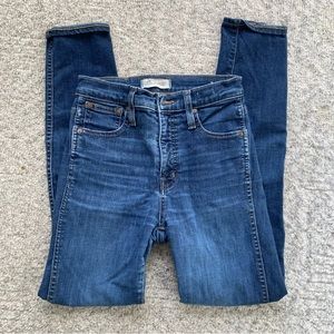 EUC Madewell 10in high rise skinny Jean 10” sz 24 regular